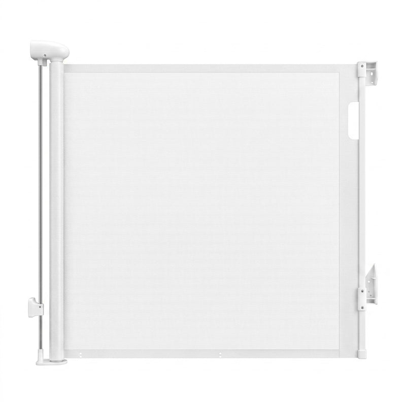 Keezi Retractable Gate Baby Gate Pet Safety Fence Extends up to 140cm White