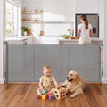 Keezi Retractable Gate Baby Gate Pet Safety Fence Extends up to 400cm Grey