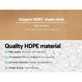 Instahut 50% Shade Cloth 1.83x10m Heavy Duty Beige