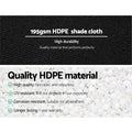 Instahut Shade Cloth 90% 1.83x10m Black Heavy Duty