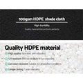 Instahut 50% Shade Cloth 1.83x20m Heavy Duty Garden Mesh Roll BK