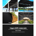 Instahut 70% Shade Cloth 1.83x50m Heavy Duty Shadecloth Roll