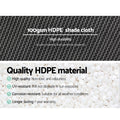 Instahut Shade Cloth 50% 3.66x10m White Heavy Duty