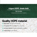 Instahut 70% Shade Cloth 3.66x20m Heavy Duty Green