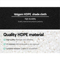 Instahut 90% Shade Cloth 3.66x30m Heavy Duty Black