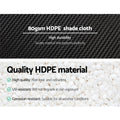 Instahut Shade Cloth 30% 3.66x30m Black Heavy Duty