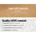 Instahut 70% Shade Cloth 1.83x20m Heavy Duty Beige