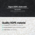 Instahut Shade Cloth 10x2m Black UV Resistant Sun Shade Patio