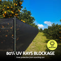 Instahut Shade Cloth 10x2m Black UV Resistant Sun Shade Patio