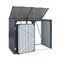 Giantz Bin Shed Double Wheelie Waste Bins Storage Steel Garden Enclosure Grey