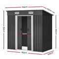 Giantz Garden Shed 1.94x1.21M Outdoor Storage Workshop Sliding Door