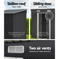 Giantz Garden Shed 1.94x1.21m Metal Base Outdoor Storage Sliding