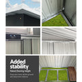 Giantz Garden Shed 1.94x1.21m Metal Base Outdoor Storage Sliding