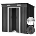 Giantz Garden Shed 1.94x1.21m Metal Base Outdoor Storage Sliding