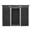 Giantz Garden Shed 2.38x1.31m Metal Outdoor Storage Sliding Door