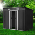 Giantz Garden Shed 2.38x1.31m Metal Outdoor Storage Sliding Door