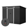 Giantz Garden Shed 2.38x1.31m Metal Outdoor Storage Sliding Door
