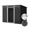 Giantz Garden Shed 2.38x1.31M Metal Base Outdoor Storage