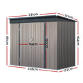 Giantz Garden Shed 2.31x1.31M Metal Outdoor Storage Double Door