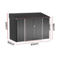 Giantz Garden Shed 3.05x1.5m Galvanised Steel Storage