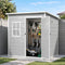 Giantz Garden Shed Outdoor Storage Box 1.87x1.28M Resin Tool Shed Backyard Grey