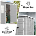 Giantz Garden Shed Outdoor Storage Box 1.87x1.28M Resin Tool Shed Backyard Grey