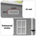 Giantz Garden Shed Outdoor Storage Box 1.87x1.28M Resin Tool Shed Backyard Grey