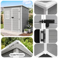 Giantz Garden Shed Outdoor Storage Box 1.87x1.28M Resin Tool Shed Backyard Grey