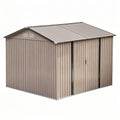 Giantz 3X3M Garden Shed Outdoor Storage Backyard Tool Shed Galvanized Steel Brown