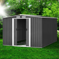 Giantz Garden Shed 2.58x3.14M Metal Base Outdoor Storage Sliding Door