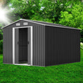 Giantz 2.6x3.9M Garden Shed Metal Base Sliding Door Storage