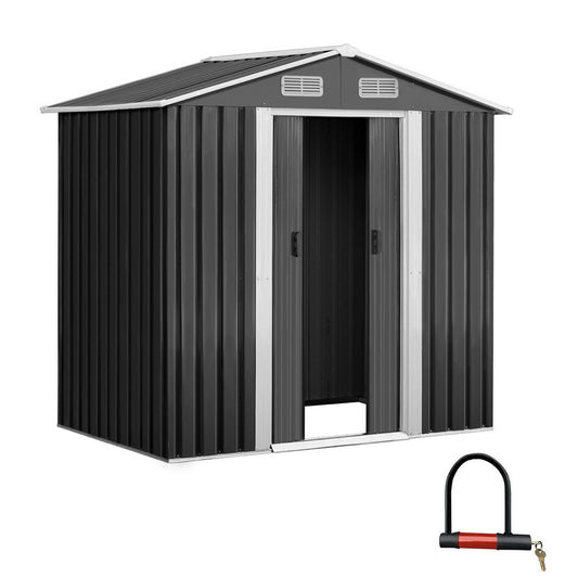 Giantz Garden Shed 1.96x1.32M Metal Storage Sliding Door