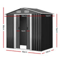 Giantz Garden Shed 1.96x1.32M Metal Storage Sliding Door