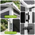 Giantz Garden Shed Resin Outdoor Storage Box 2.44x1.31M Tool Shed Backyard Black