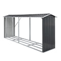 Giantz Firewood Storage Shed 334.5CM x 92CM Outdoor Log Rack Galvanised Steel Wood Holder