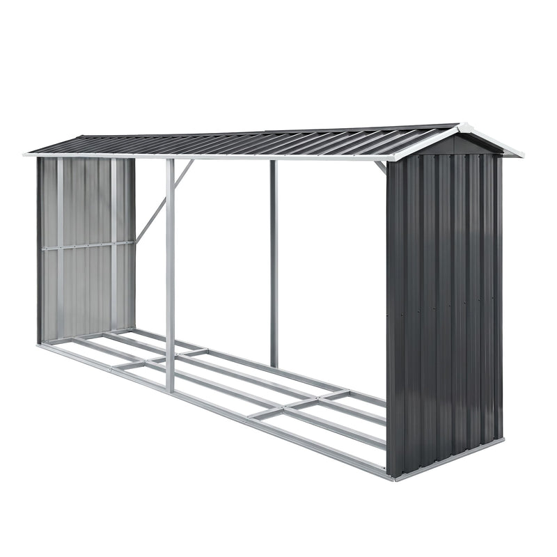 Giantz Firewood Storage Shed 334.5CM x 92CM Outdoor Log Rack Galvanised Steel Wood Holder