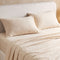 Giselle Double Sheet Set 150 GSM Anti-pilling Micro Flannel, Fast Drying Lightweight 4 Piece, 40CM Deep Pocket Fits Thick Mattress, Cream White