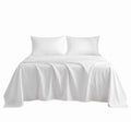 Giselle Queen 500TC Cotton 4Pcs Sheet Set with 40cm Extra Deep Pocket for Thick Mattresses Sateen Weave for Sweaty Nights White