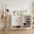 Artiss Shoe Rack Cabinet Clothes Rack Storage Shelf White Pine