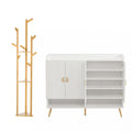 Artiss Shoe Rack Cabinet Clothes Rack Storage Shelf White Pine