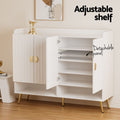 Artiss Shoe Rack Cabinet Clothes Rack Storage Shelf White Pine