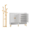 Artiss Shoe Rack Cabinet Clothes Rack Storage Shelf White Pine