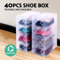 Artiss Shoe Box Storage 40x Clear Foldable Stackable Case