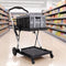 Artiss Shopping Trolley with Wheels 2 Layer w/1 Crate Foldable Trolley Grey