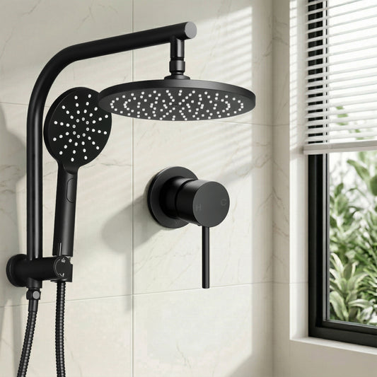 Cefito 9'' Rain Shower Head Set Handheld Chrome Mixer Tap