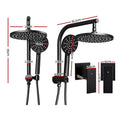 Cefito 9'' Rain Shower Head Set Handheld Twin Tap Black