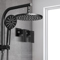 Cefito 9'' Rain Shower Head Set Handheld Twin Tap Black