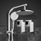 Cefito 9'' Rain Shower Head Set Handheld Round High Pressure Twins Tap Chome
