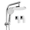 Cefito 9'' Rain Shower Head Set Handheld Chrome Twin Tap