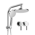 Cefito 9in Rain Shower Head Set Handheld Chrome Twin Tap High Pressure